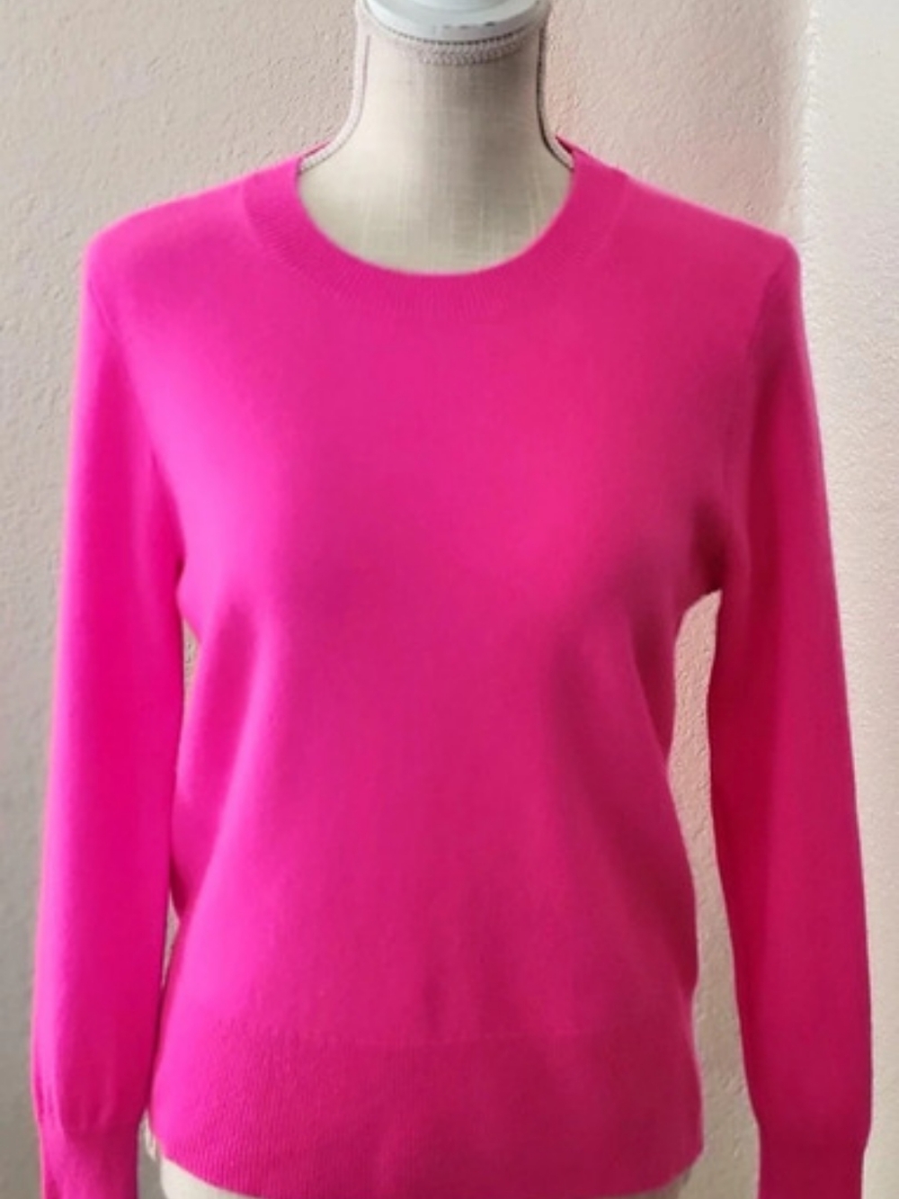 J.Crew Classic Fit Cashmere Crewneck Sweater Pink Small